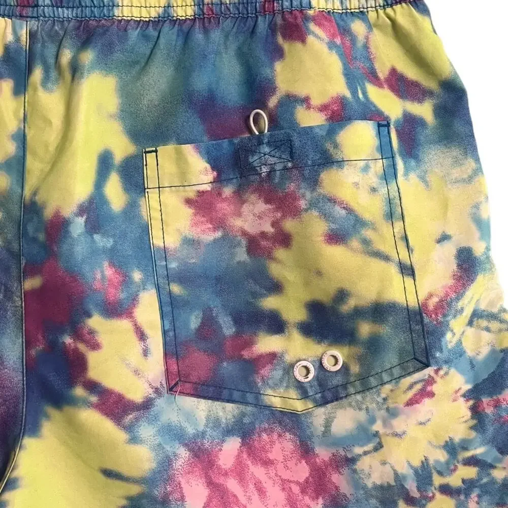 American Eagle Mens Swimming Trunks Retro Tie Dye Swim Board Shorts